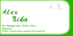 alex nika business card